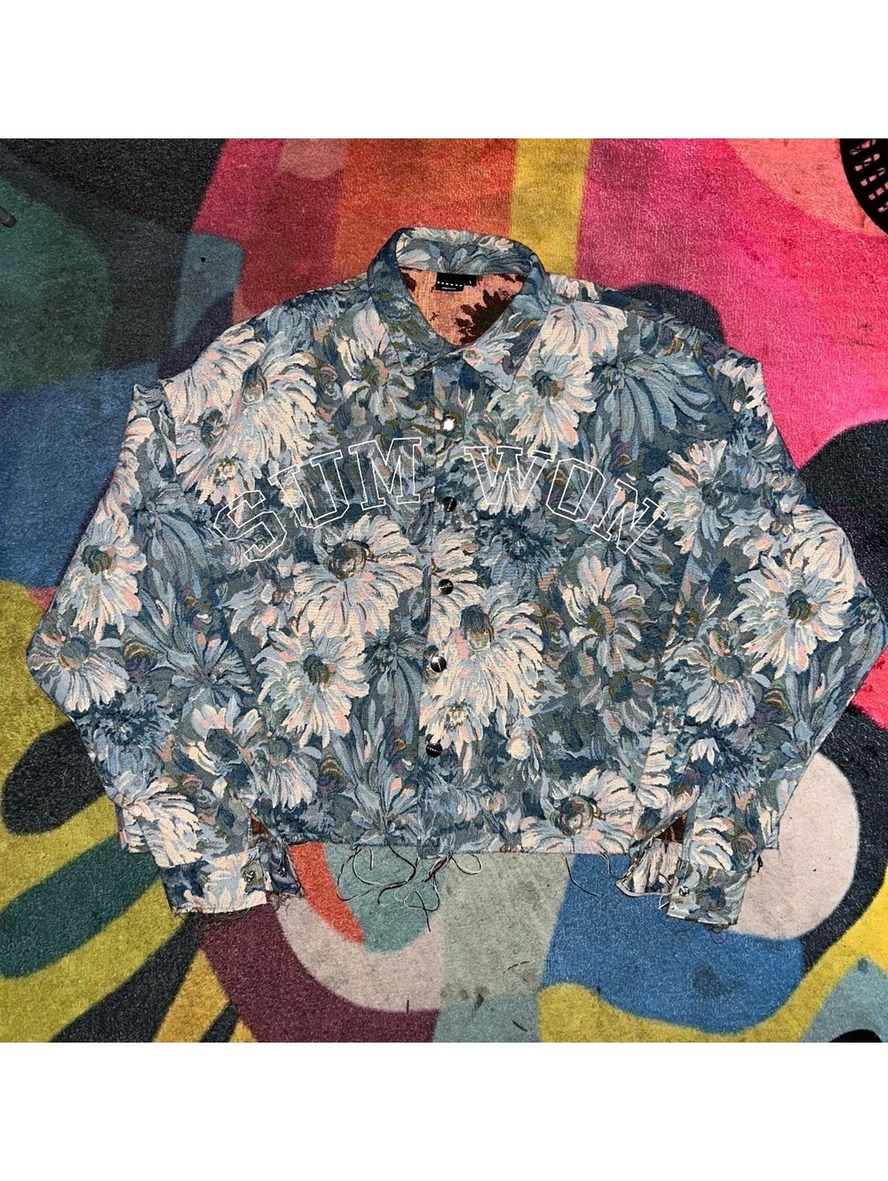 SUMWON Floral Print men’s Utility Jacket Size L
